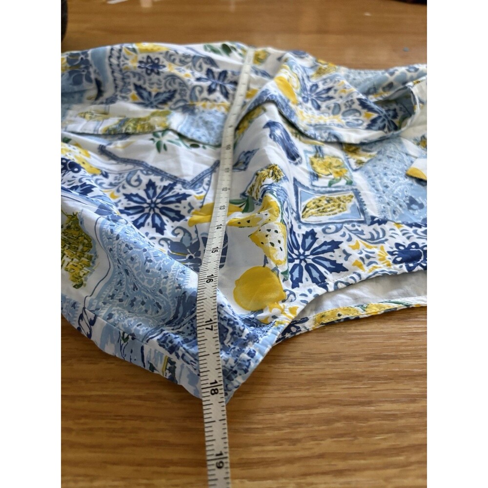 J Crew Dolce Vita Lemon Tile Print Sleeveless Midi Shirt dress Size 8 - Picture 8 of 9